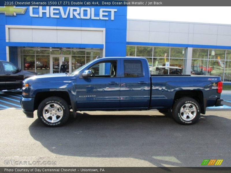 Deep Ocean Blue Metallic / Jet Black 2016 Chevrolet Silverado 1500 LT Z71 Double Cab 4x4