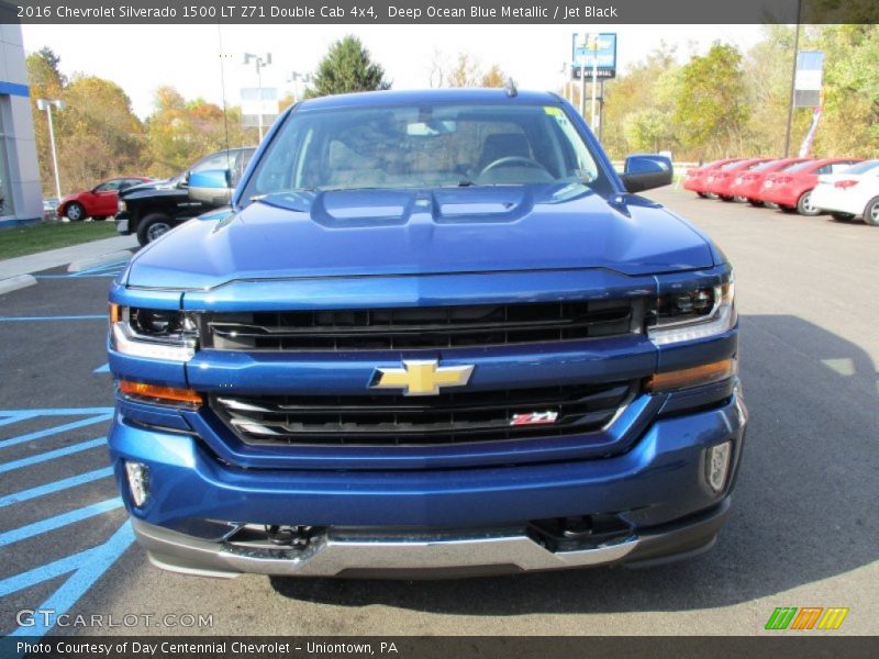 Deep Ocean Blue Metallic / Jet Black 2016 Chevrolet Silverado 1500 LT Z71 Double Cab 4x4