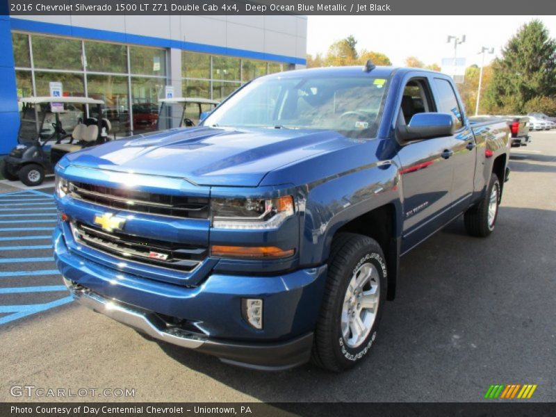 Deep Ocean Blue Metallic / Jet Black 2016 Chevrolet Silverado 1500 LT Z71 Double Cab 4x4