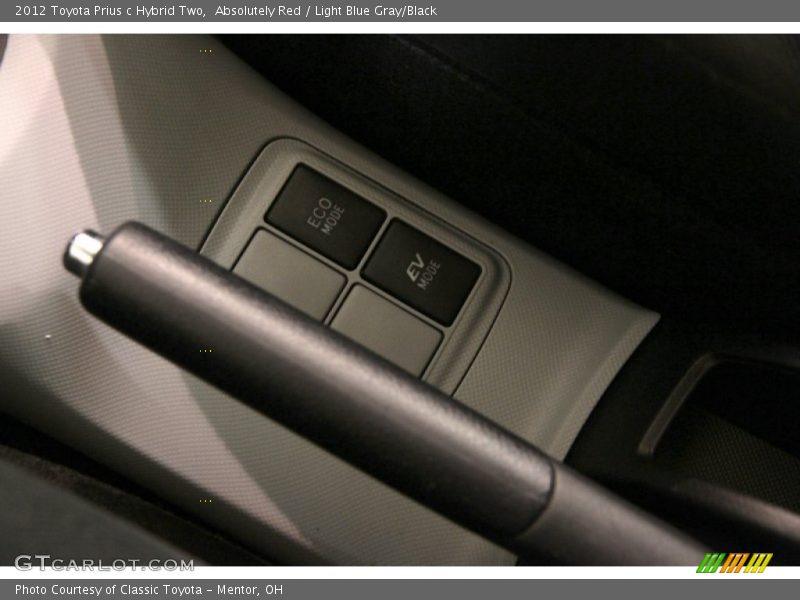 Absolutely Red / Light Blue Gray/Black 2012 Toyota Prius c Hybrid Two