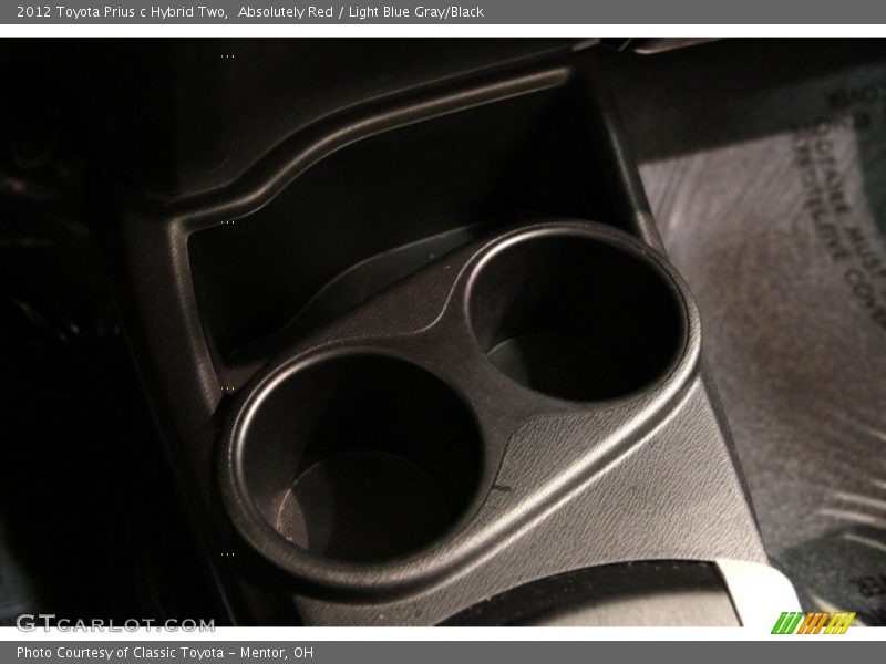 Absolutely Red / Light Blue Gray/Black 2012 Toyota Prius c Hybrid Two