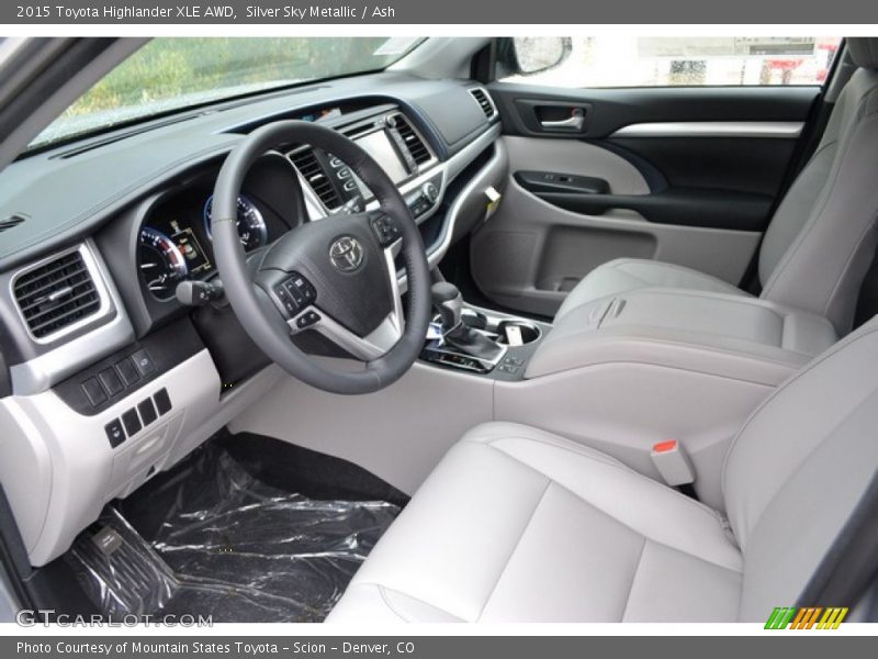 Silver Sky Metallic / Ash 2015 Toyota Highlander XLE AWD