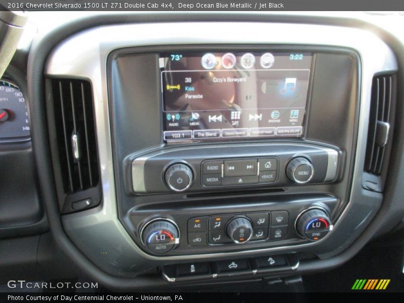 Deep Ocean Blue Metallic / Jet Black 2016 Chevrolet Silverado 1500 LT Z71 Double Cab 4x4