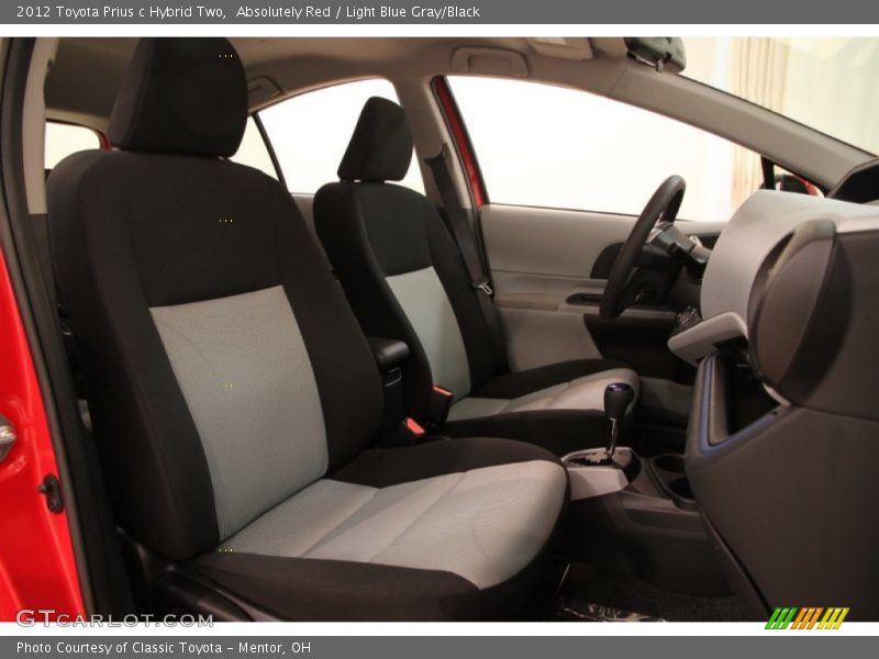 Absolutely Red / Light Blue Gray/Black 2012 Toyota Prius c Hybrid Two