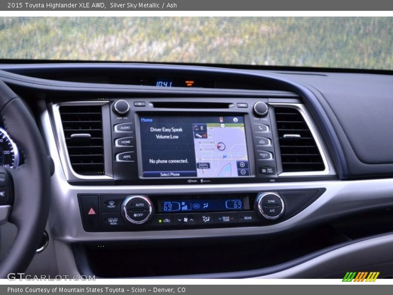 Silver Sky Metallic / Ash 2015 Toyota Highlander XLE AWD
