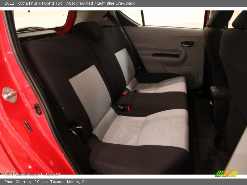 Absolutely Red / Light Blue Gray/Black 2012 Toyota Prius c Hybrid Two