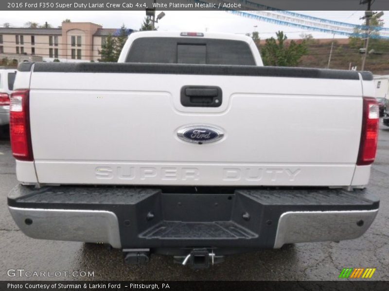 White Platinum Metallic / Adobe 2016 Ford F350 Super Duty Lariat Crew Cab 4x4