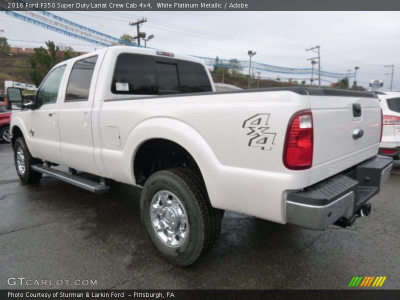 White Platinum Metallic / Adobe 2016 Ford F350 Super Duty Lariat Crew Cab 4x4