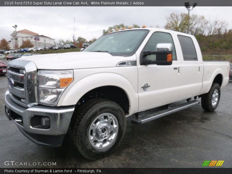White Platinum Metallic / Adobe 2016 Ford F350 Super Duty Lariat Crew Cab 4x4