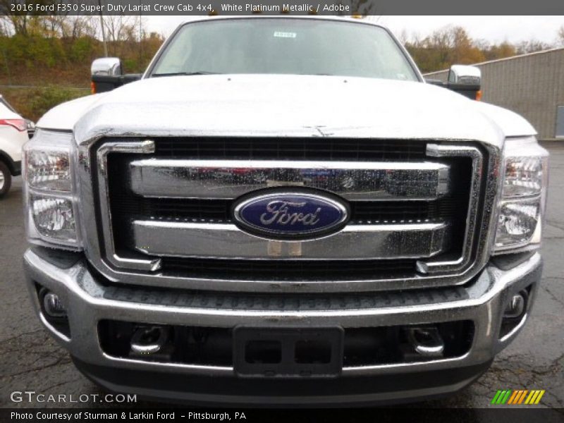 White Platinum Metallic / Adobe 2016 Ford F350 Super Duty Lariat Crew Cab 4x4