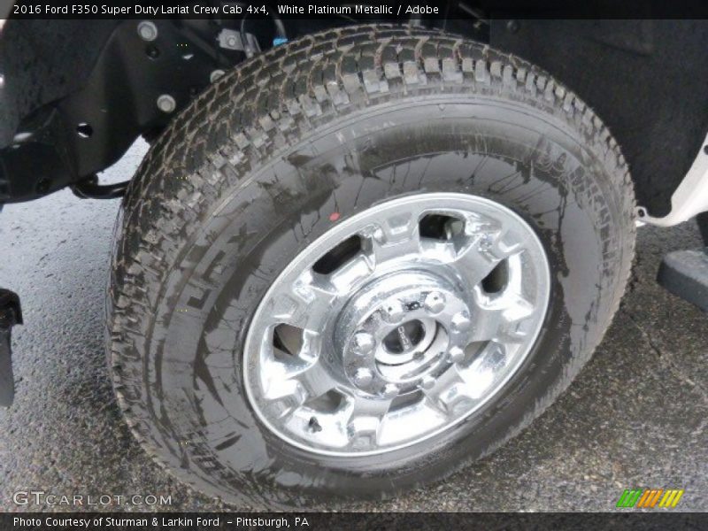 White Platinum Metallic / Adobe 2016 Ford F350 Super Duty Lariat Crew Cab 4x4