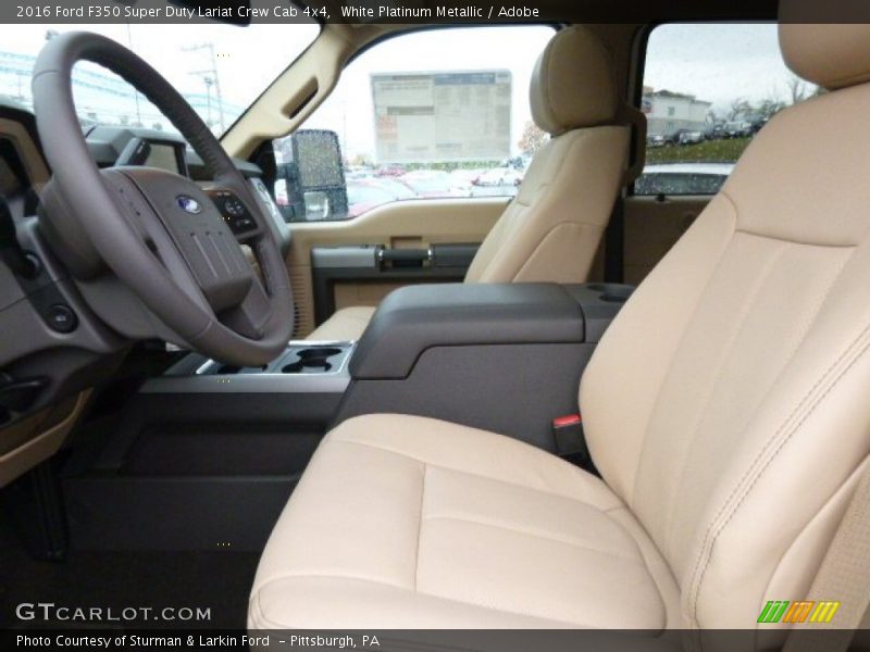 White Platinum Metallic / Adobe 2016 Ford F350 Super Duty Lariat Crew Cab 4x4