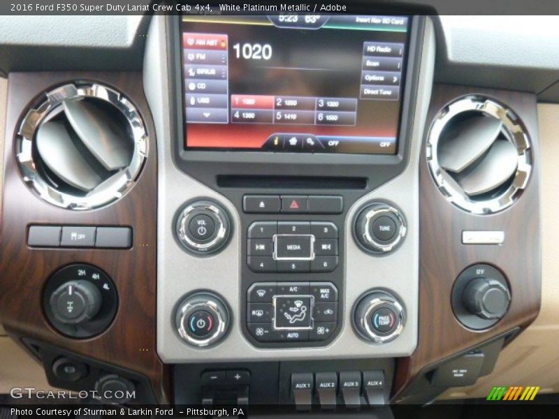 White Platinum Metallic / Adobe 2016 Ford F350 Super Duty Lariat Crew Cab 4x4