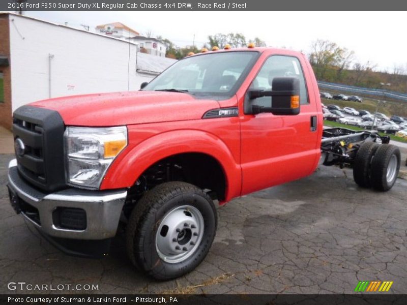 Race Red / Steel 2016 Ford F350 Super Duty XL Regular Cab Chassis 4x4 DRW