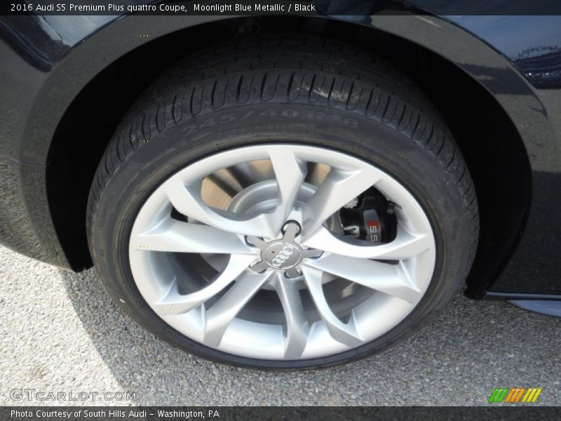 Moonlight Blue Metallic / Black 2016 Audi S5 Premium Plus quattro Coupe