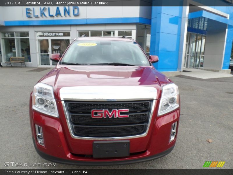 Merlot Jewel Metallic / Jet Black 2012 GMC Terrain SLE AWD