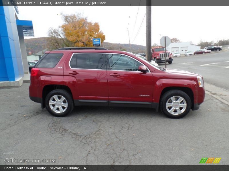 Merlot Jewel Metallic / Jet Black 2012 GMC Terrain SLE AWD