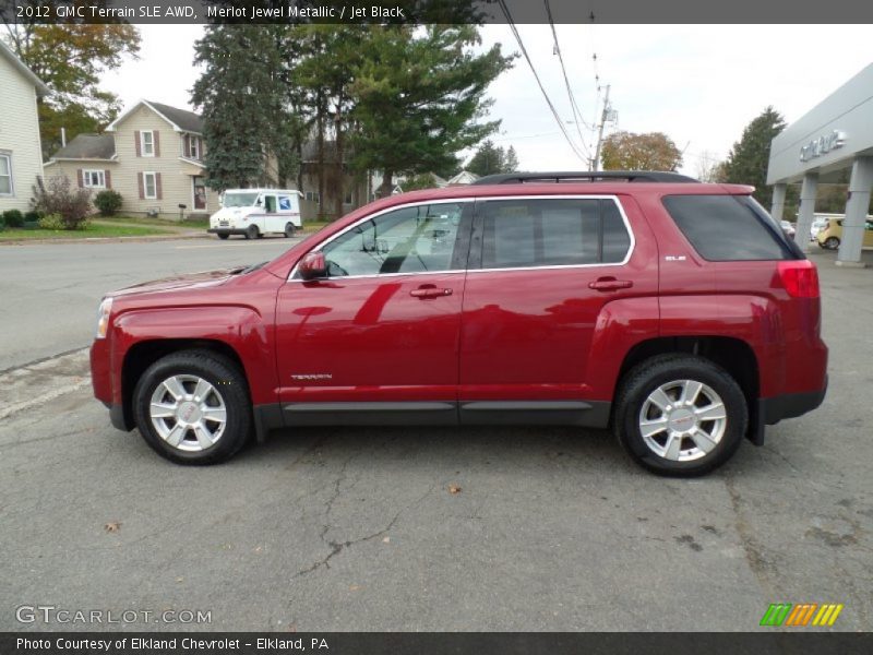Merlot Jewel Metallic / Jet Black 2012 GMC Terrain SLE AWD