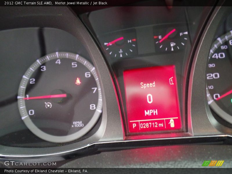 Merlot Jewel Metallic / Jet Black 2012 GMC Terrain SLE AWD
