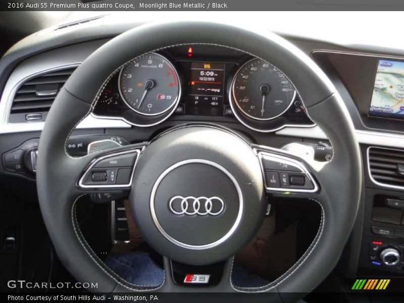 Moonlight Blue Metallic / Black 2016 Audi S5 Premium Plus quattro Coupe