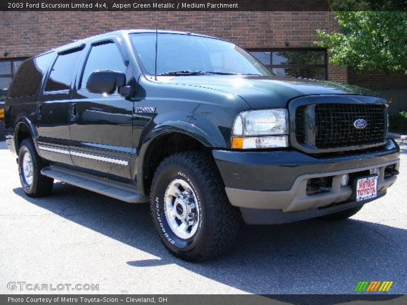 Aspen Green Metallic / Medium Parchment 2003 Ford Excursion Limited 4x4