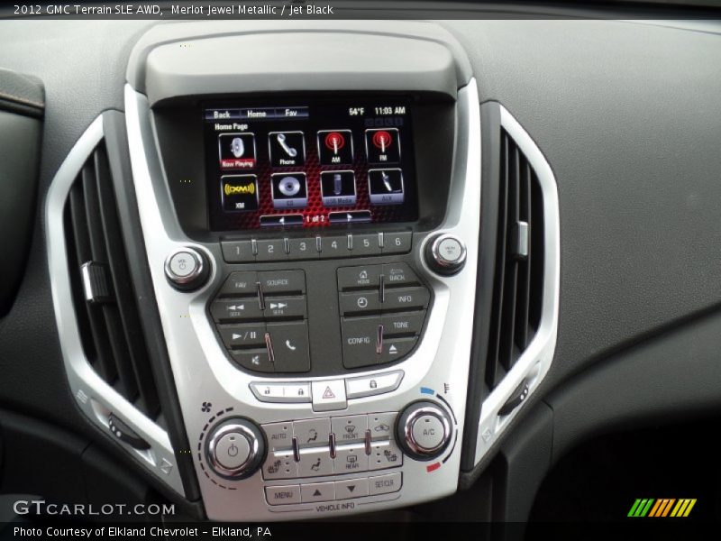 Merlot Jewel Metallic / Jet Black 2012 GMC Terrain SLE AWD