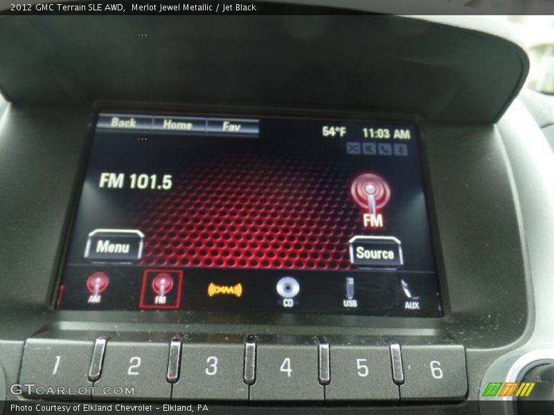 Merlot Jewel Metallic / Jet Black 2012 GMC Terrain SLE AWD