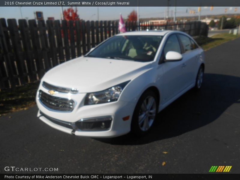 Summit White / Cocoa/Light Neutral 2016 Chevrolet Cruze Limited LTZ