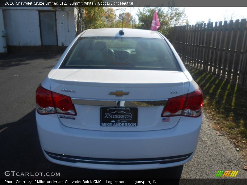 Summit White / Cocoa/Light Neutral 2016 Chevrolet Cruze Limited LTZ