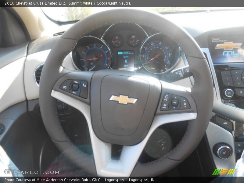 Summit White / Cocoa/Light Neutral 2016 Chevrolet Cruze Limited LTZ