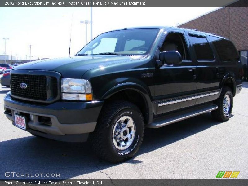 Aspen Green Metallic / Medium Parchment 2003 Ford Excursion Limited 4x4