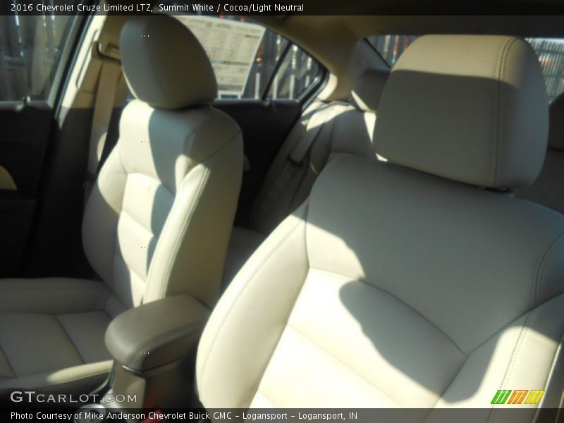 Summit White / Cocoa/Light Neutral 2016 Chevrolet Cruze Limited LTZ