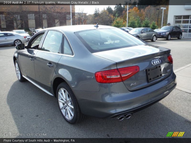 Monsoon Gray Metallic / Black 2016 Audi A4 2.0T Premium quattro