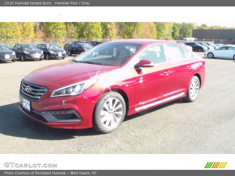 Venetian Red / Gray 2016 Hyundai Sonata Sport