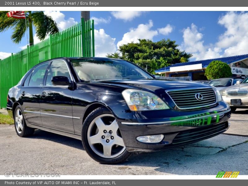 Black Cherry Pearl / Ecru Beige 2001 Lexus LS 430