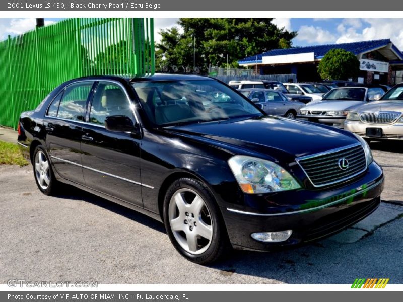 Black Cherry Pearl / Ecru Beige 2001 Lexus LS 430