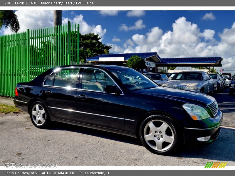 Black Cherry Pearl / Ecru Beige 2001 Lexus LS 430