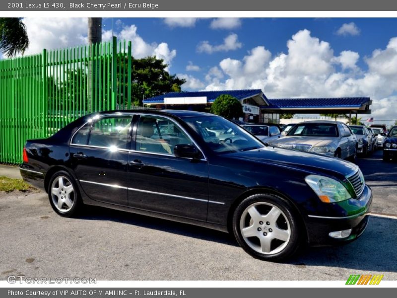 Black Cherry Pearl / Ecru Beige 2001 Lexus LS 430