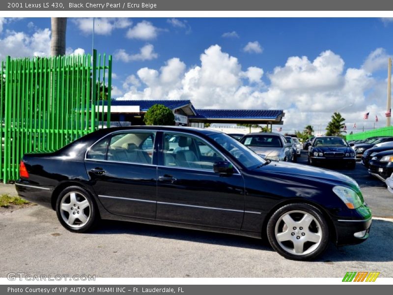 Black Cherry Pearl / Ecru Beige 2001 Lexus LS 430