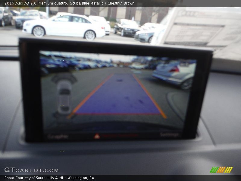 Scuba Blue Metallic / Chestnut Brown 2016 Audi A3 2.0 Premium quattro