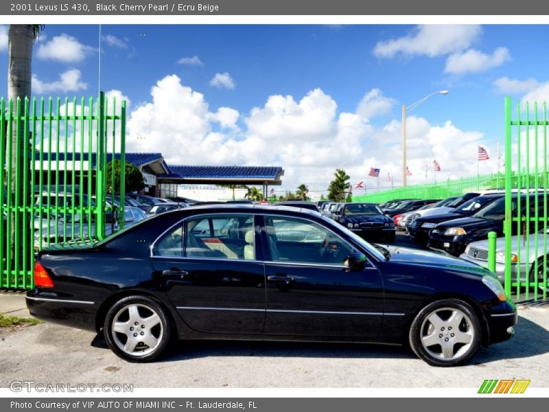 Black Cherry Pearl / Ecru Beige 2001 Lexus LS 430
