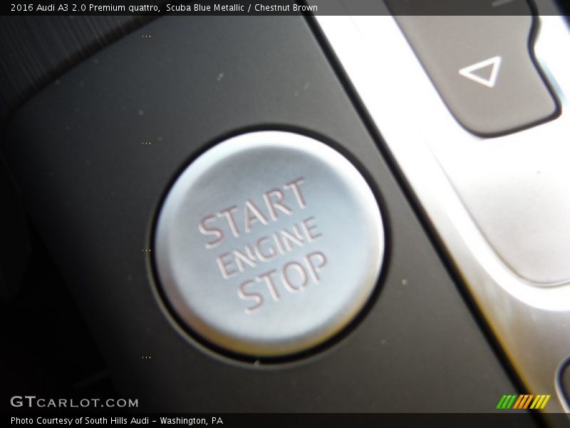 Scuba Blue Metallic / Chestnut Brown 2016 Audi A3 2.0 Premium quattro