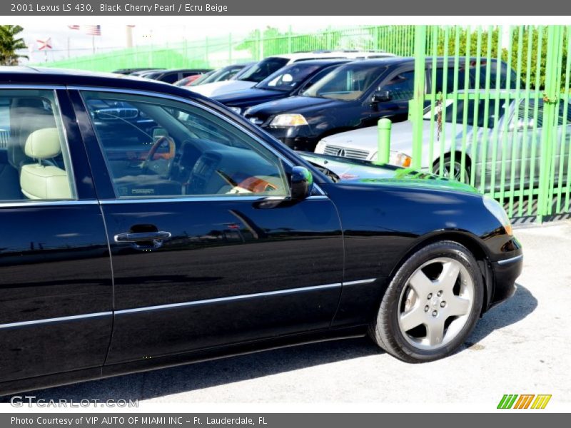Black Cherry Pearl / Ecru Beige 2001 Lexus LS 430