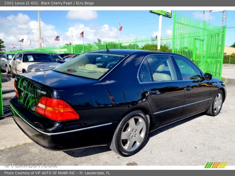 Black Cherry Pearl / Ecru Beige 2001 Lexus LS 430