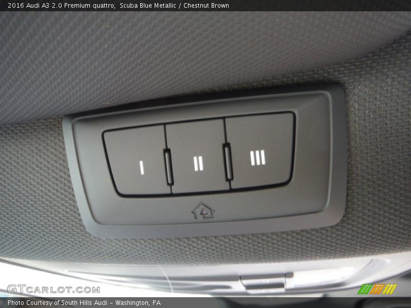 Scuba Blue Metallic / Chestnut Brown 2016 Audi A3 2.0 Premium quattro