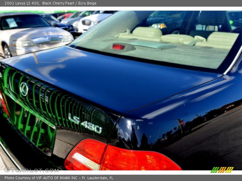 Black Cherry Pearl / Ecru Beige 2001 Lexus LS 430
