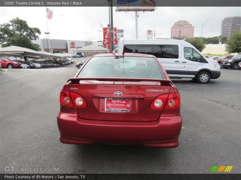 Impulse Red / Black 2005 Toyota Corolla S