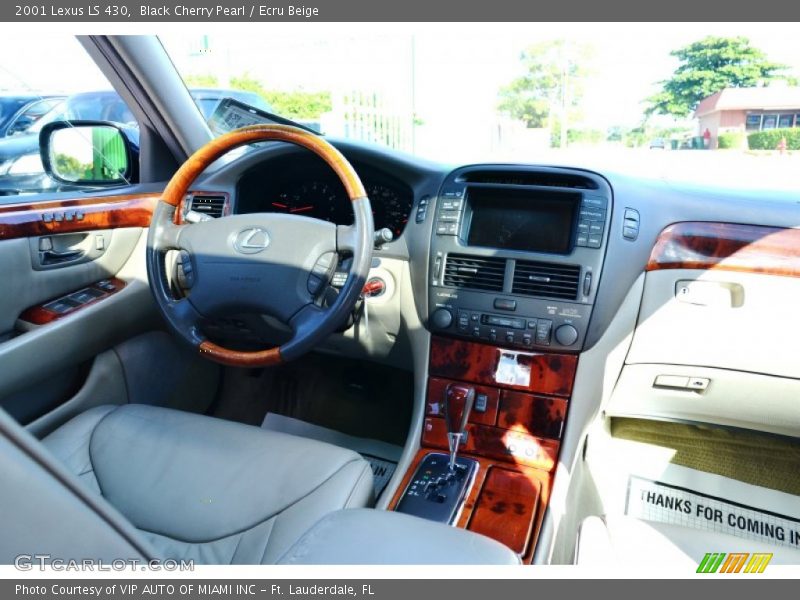 Black Cherry Pearl / Ecru Beige 2001 Lexus LS 430