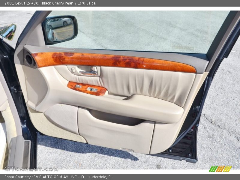 Black Cherry Pearl / Ecru Beige 2001 Lexus LS 430