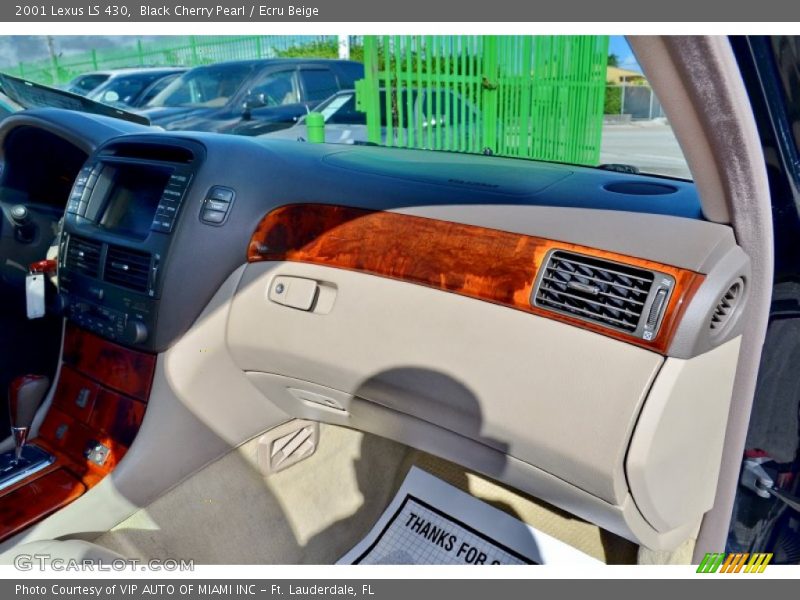 Black Cherry Pearl / Ecru Beige 2001 Lexus LS 430